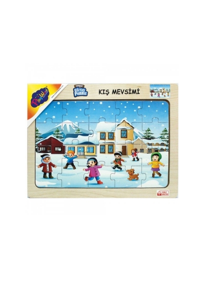 Ahşap Eğitici Puzzle Kış Mevsimi