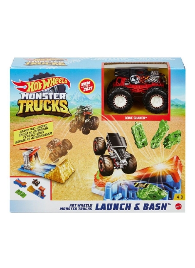 Hot Wheels Monster Trucks Fırlat ve Çarpış Oyun Seti