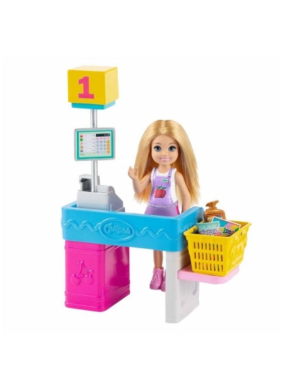 Barbie Chelsea Meslekleri Öğreniyor Market Çalışanı