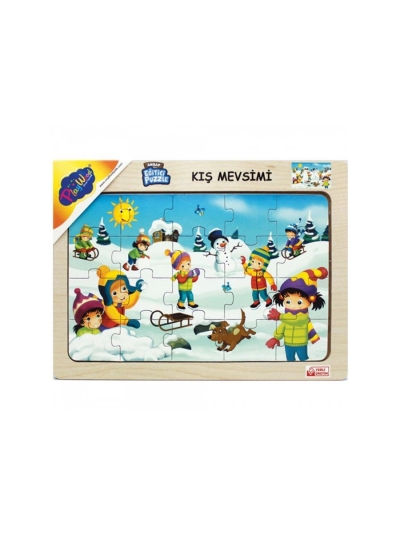 Ahşap Eğitici Puzzle Kış Mevsimi